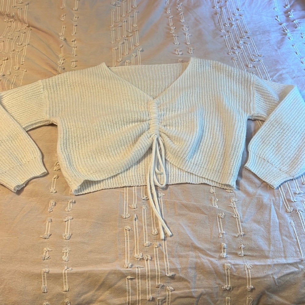 White tie sweater